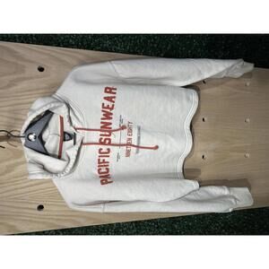 Pacific Sunwear Cream Hoodie Crop Top